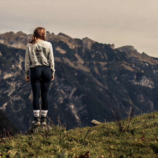 Bügelbild - powder day (schwarz)