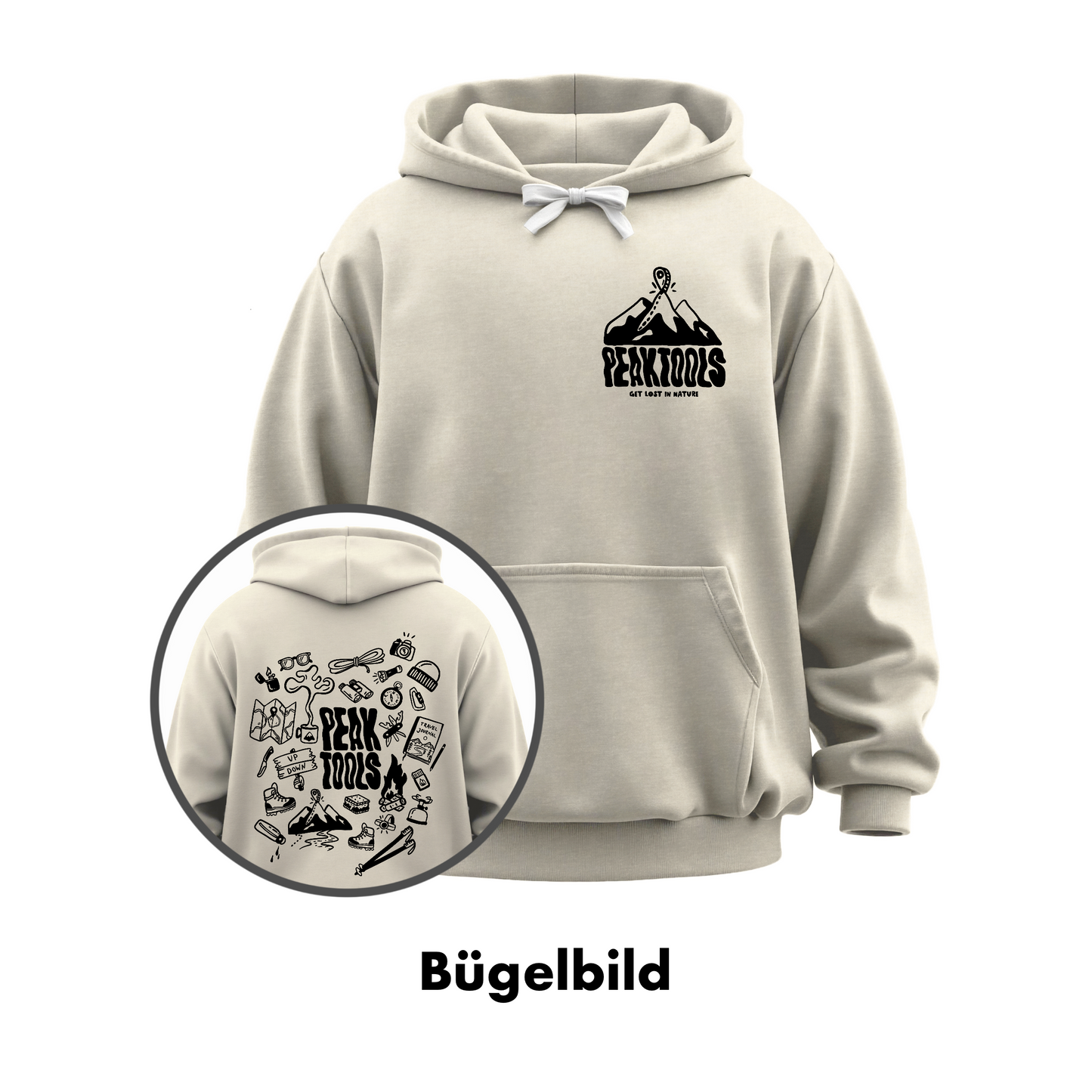 Bügelbild - peak tools (schwarz)