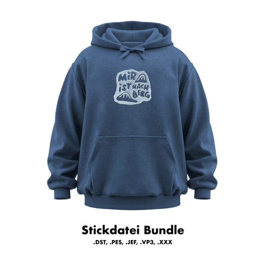 Stickdatei - mir ist nach berg
